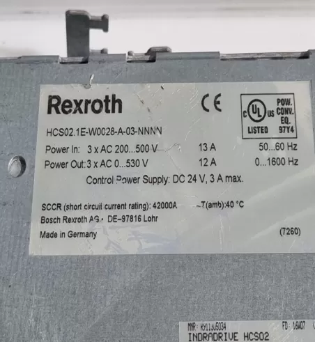 HDS03.2-W075N-HS32-01 Rexroth Central control module